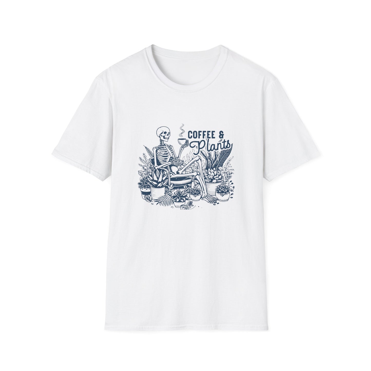 Coffee And Plants Skeleton T-Shirt