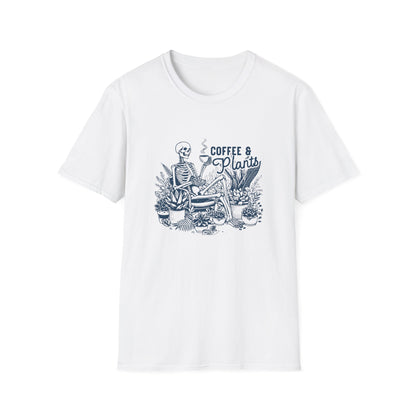 Coffee And Plants Skeleton T-Shirt