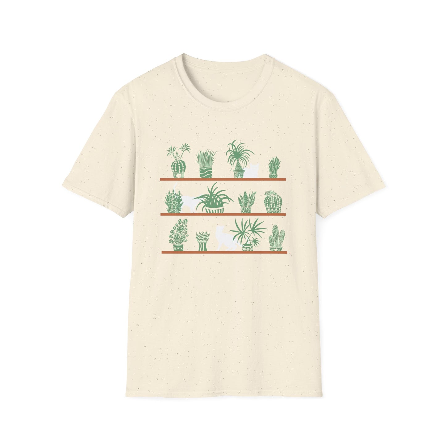 Cats And Plants Shelf T-Shirt