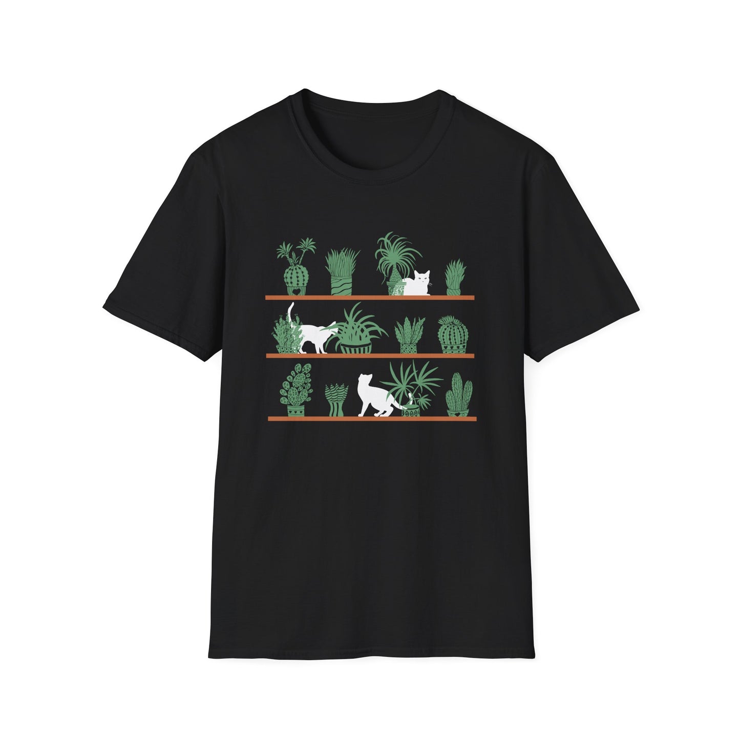 Cats And Plants Shelf T-Shirt