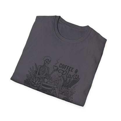 Coffee And Plants Skeleton T-Shirt