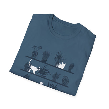 Cats And Plants Shelf T-Shirt