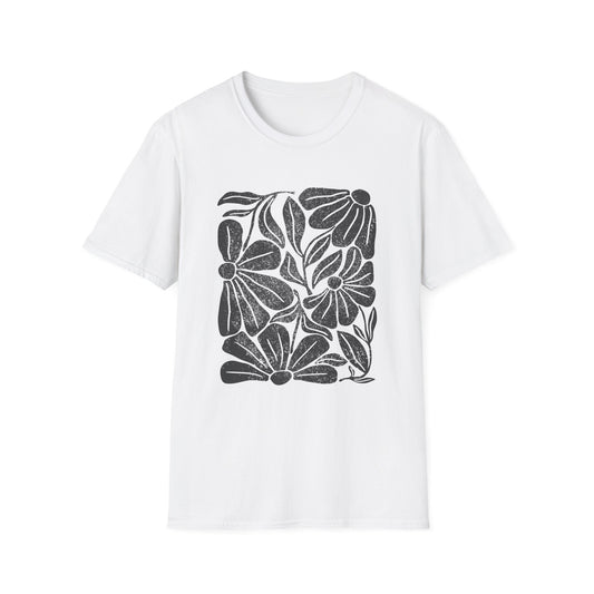 Monochrome Flower Market T-Shirt