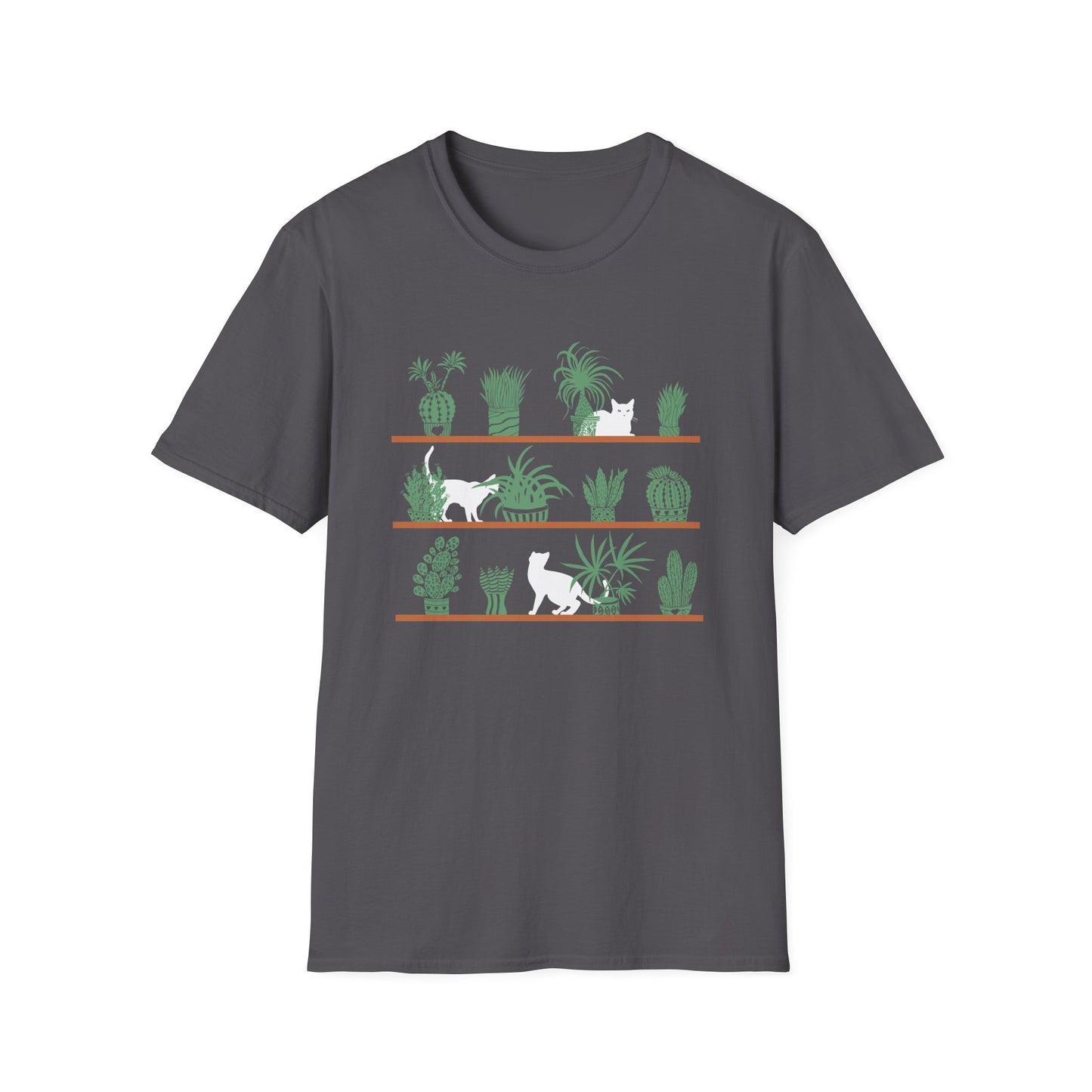 Cats And Plants Shelf T-Shirt