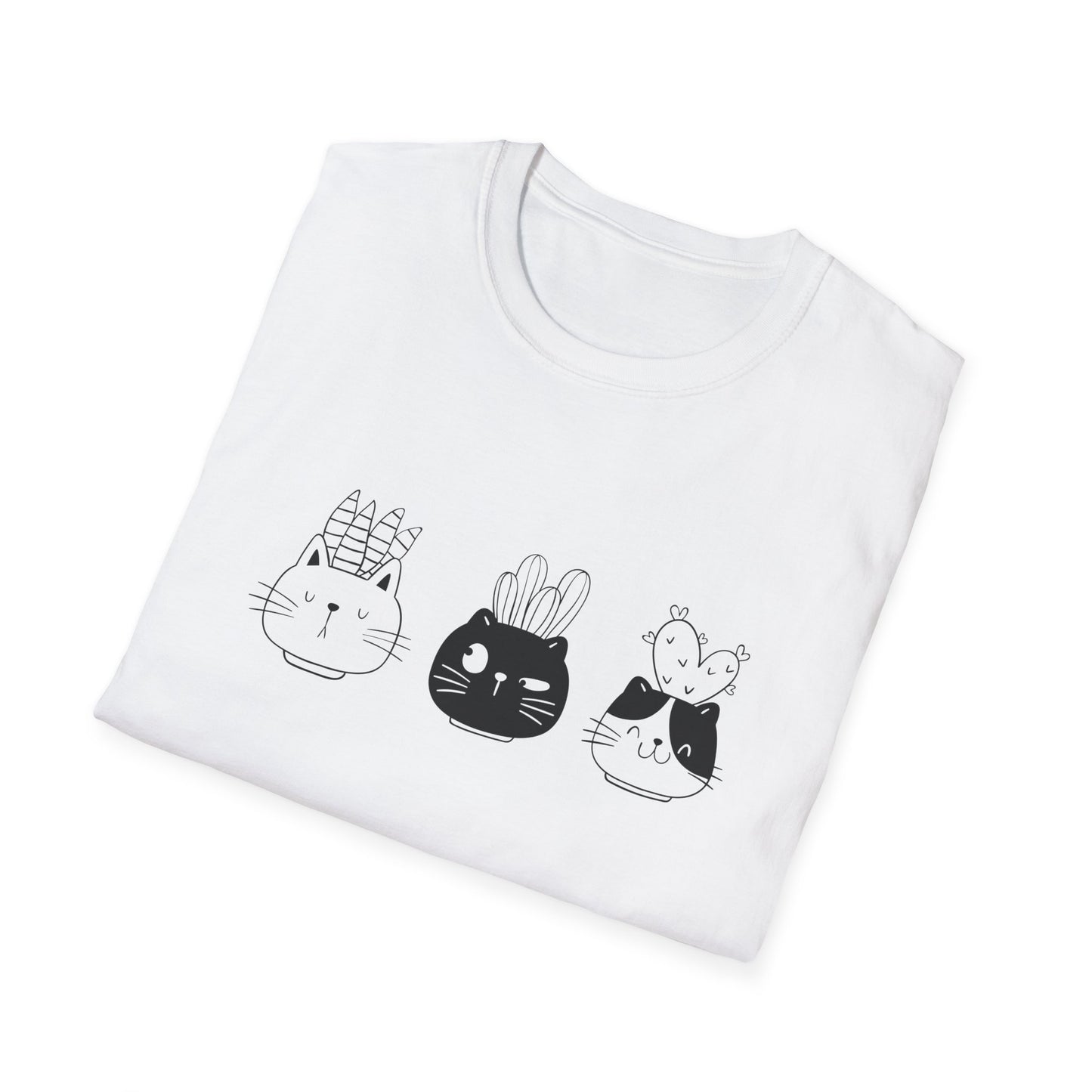 Cute Cat Plants T-Shirt