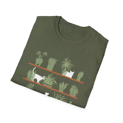 Cats And Plants Shelf T-Shirt