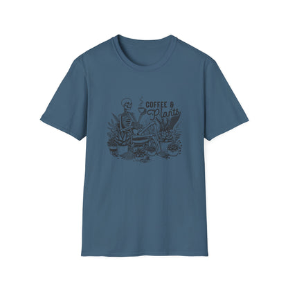 Coffee And Plants Skeleton T-Shirt