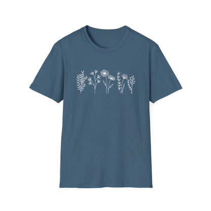 Wildflower Line Art T-Shirt