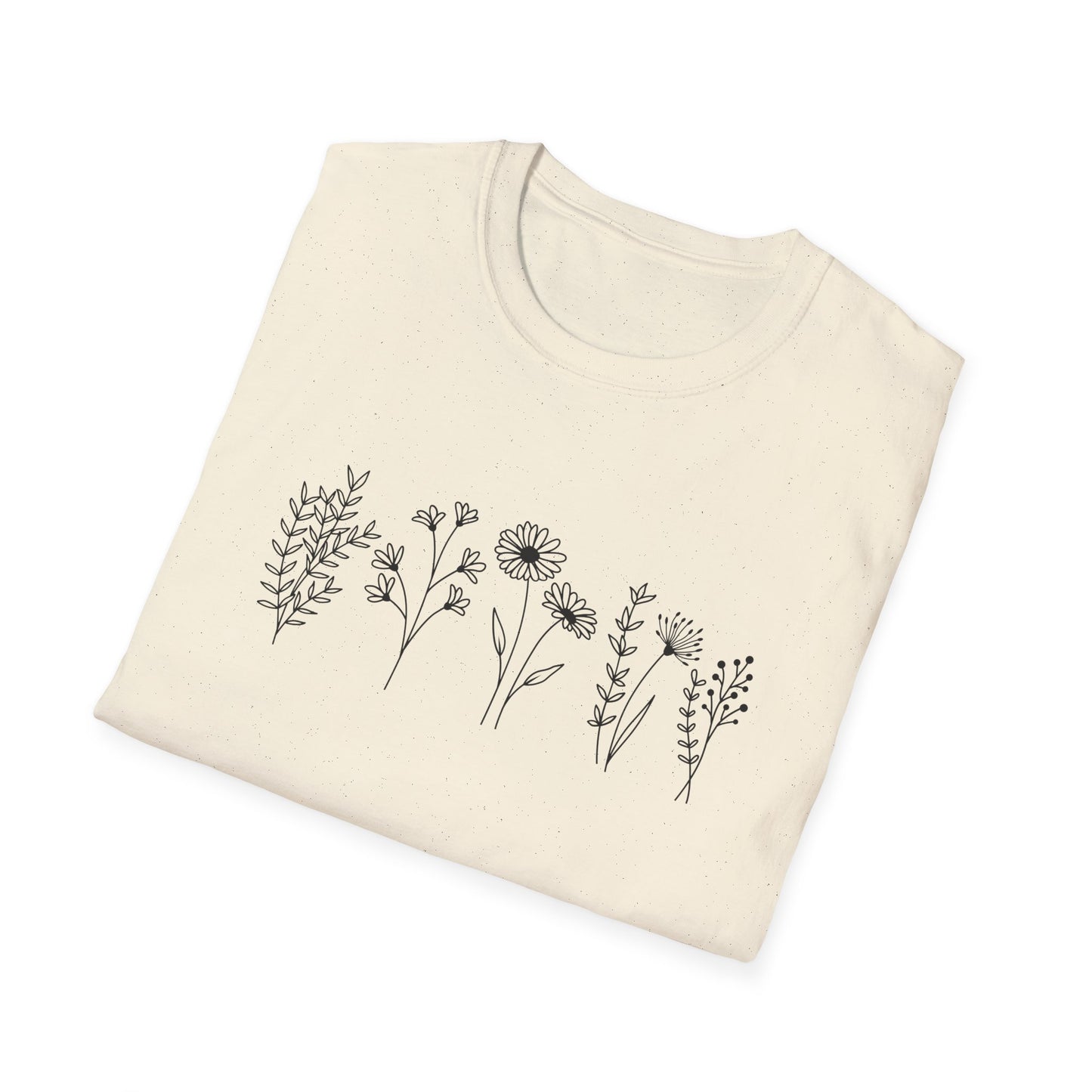 Wildflower Line Art T-Shirt