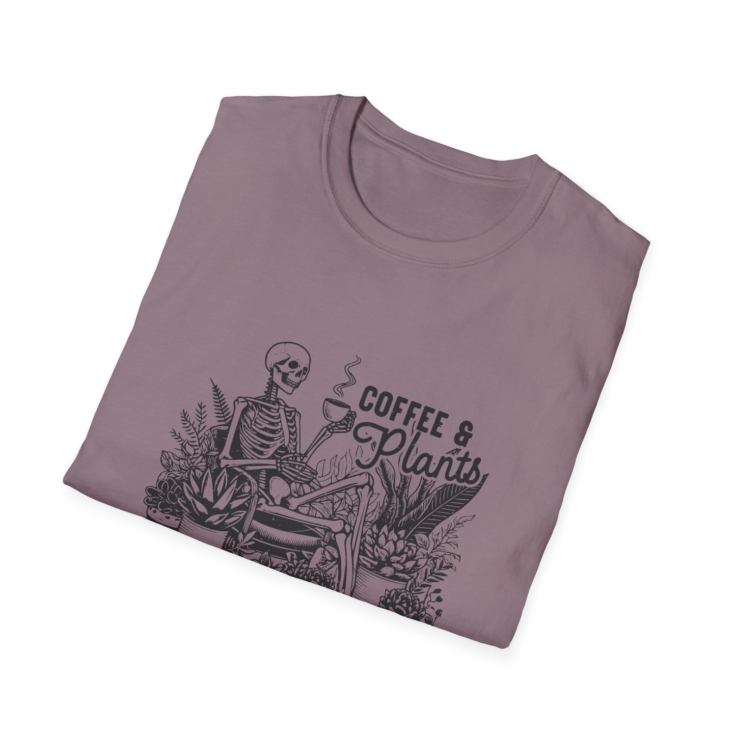 Coffee And Plants Skeleton T-Shirt