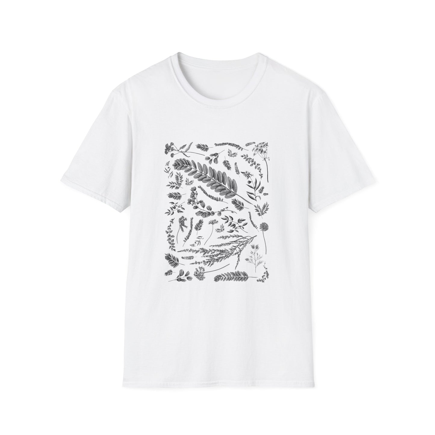 Vintage Botanical Grayscale T-Shirt