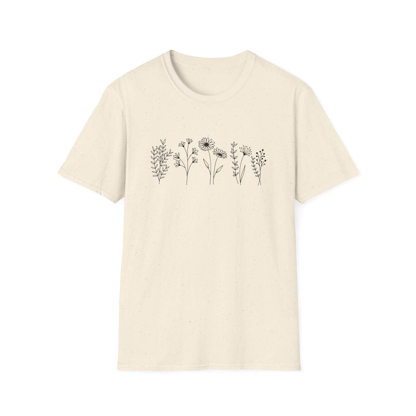 Wildflower Line Art T-Shirt