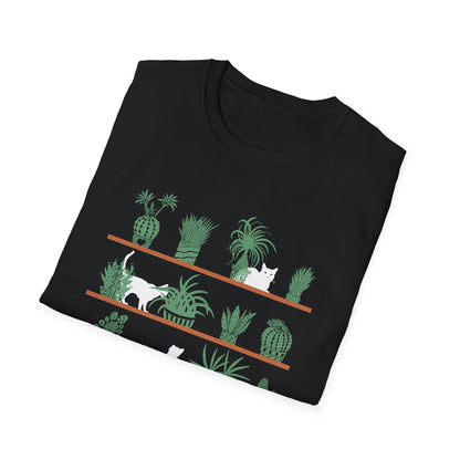 Cats And Plants Shelf T-Shirt