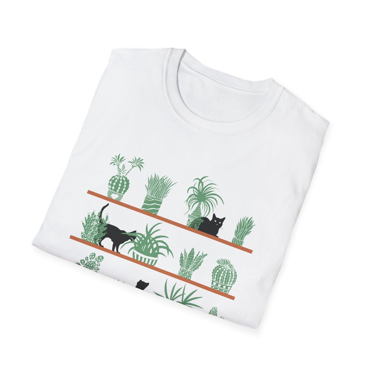 Cats And Plants Shelf T-Shirt