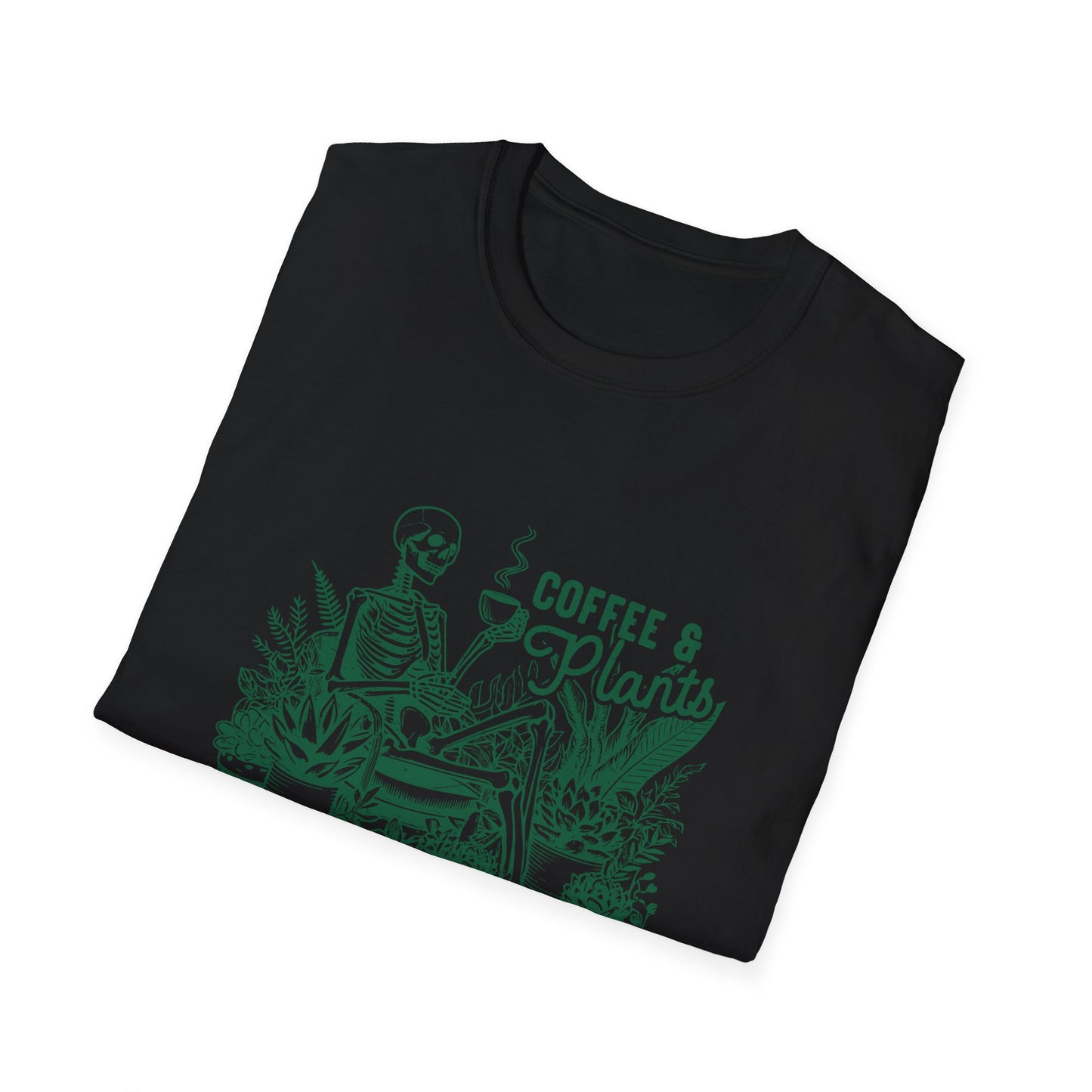 Coffee And Plants Skeleton T-Shirt