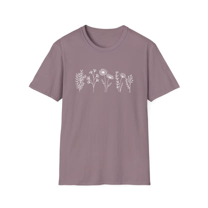 Wildflower Line Art T-Shirt