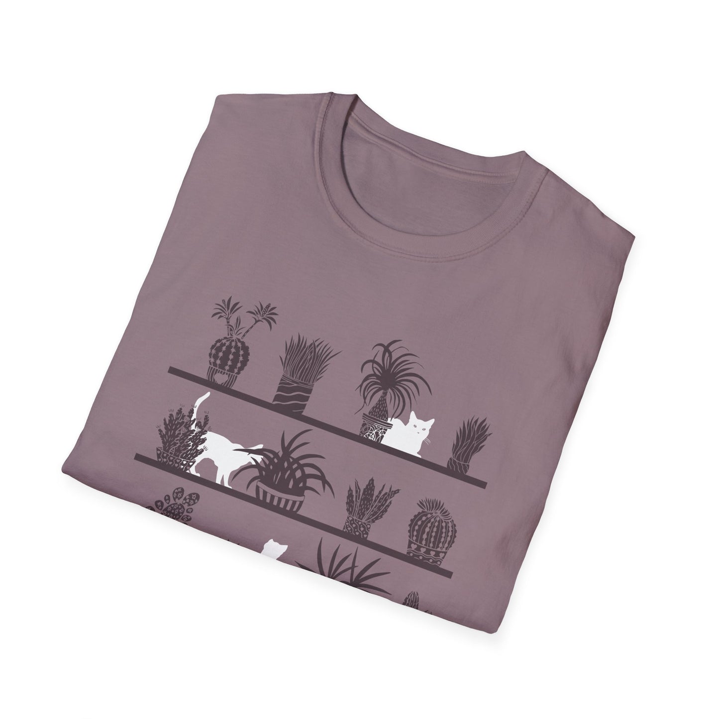 Cats And Plants Shelf T-Shirt