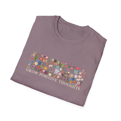 Grow Positive Thoughts Wildflowers T-Shirt